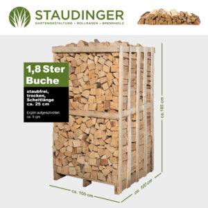 1,8 Ster Brennholz Buche 25cm